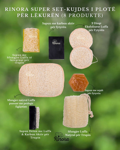 Seti Super – Kujdes i plotë për të gjithë trupin &amp; fytyrën(8 produkte)