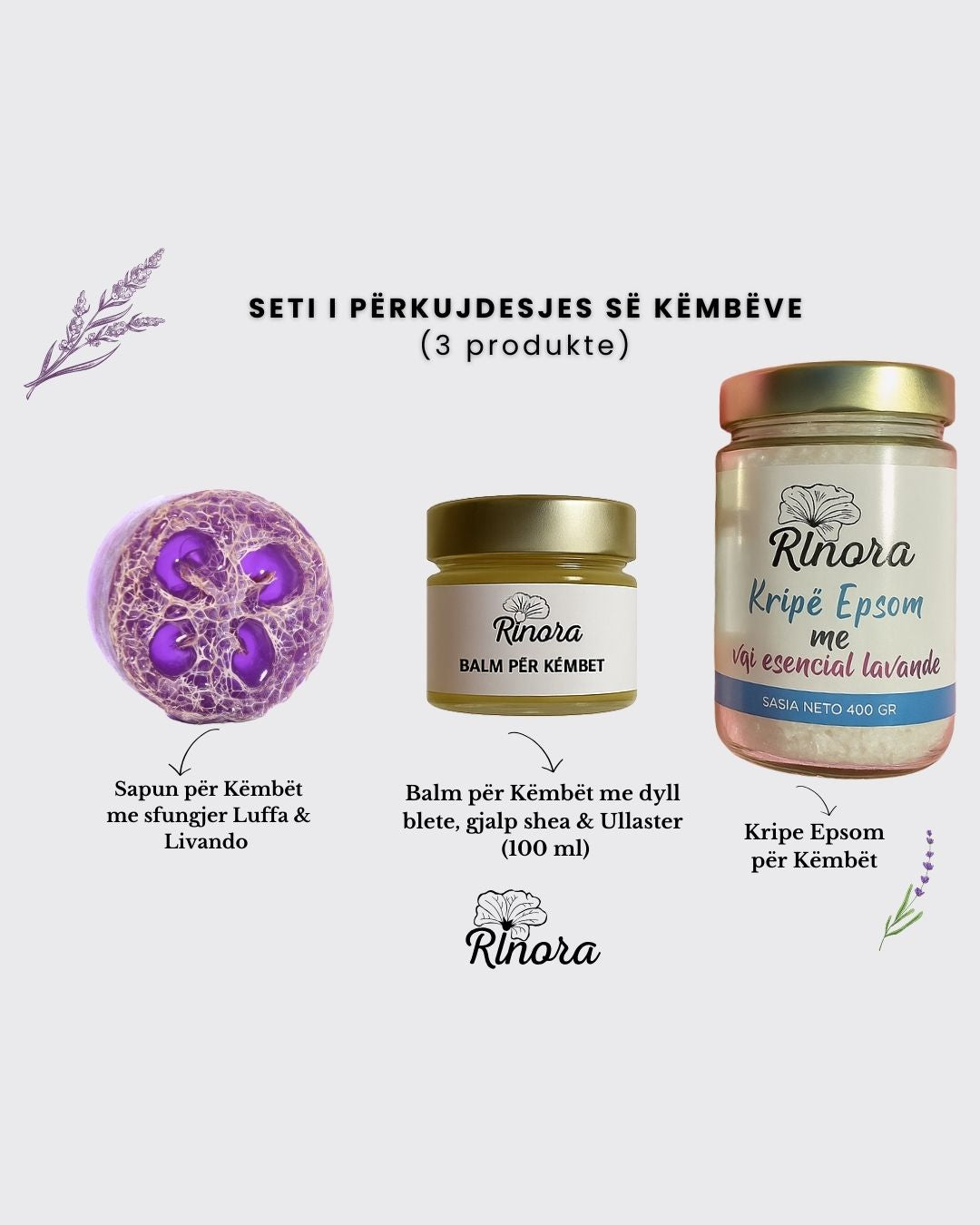 Seti i Përkujdesjes së Këmbëve (3  produkte)